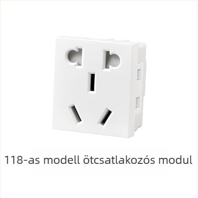 118-as típusú moduláris falba süllyeszthető kapcsolópanel 1–4 pozícióval és dugaszoló aljzatokkal háztartási használatra