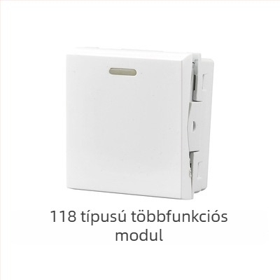118-as típusú moduláris falba süllyeszthető kapcsolópanel 1–4 pozícióval és dugaszoló aljzatokkal háztartási használatra