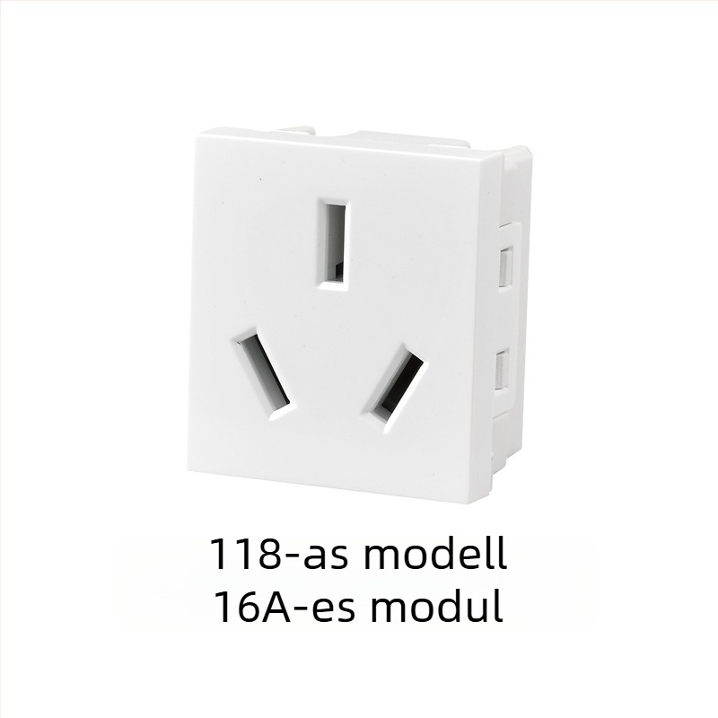 118-as típusú moduláris falba süllyeszthető kapcsolópanel 1–4 pozícióval és dugaszoló aljzatokkal háztartási használatra
