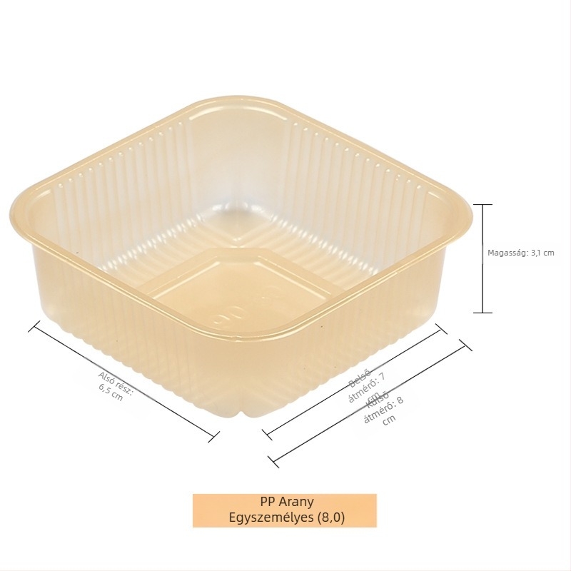 Vastagított PP Mooncake tálca 80g/125g - Mooncake csomagoló tálca, 100 db