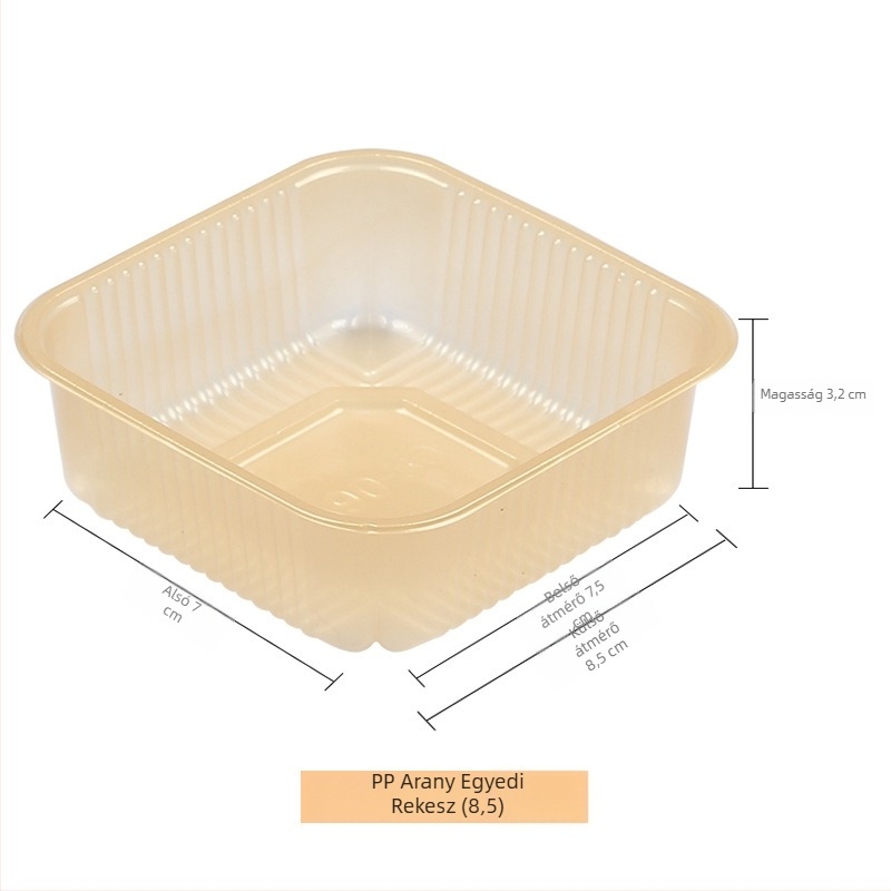 Vastagított PP Mooncake tálca 80g/125g - Mooncake csomagoló tálca, 100 db