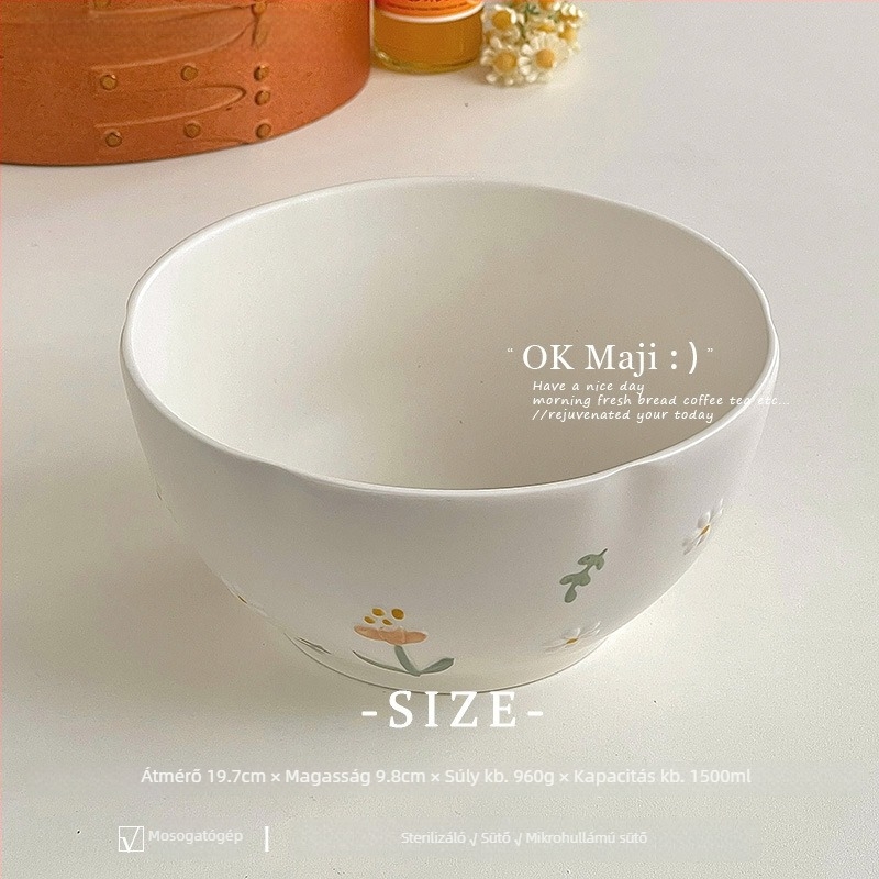Little Daisy kerámiatányér, virág alakú, 12 cm, háztartási használatra, egyszerű stílus