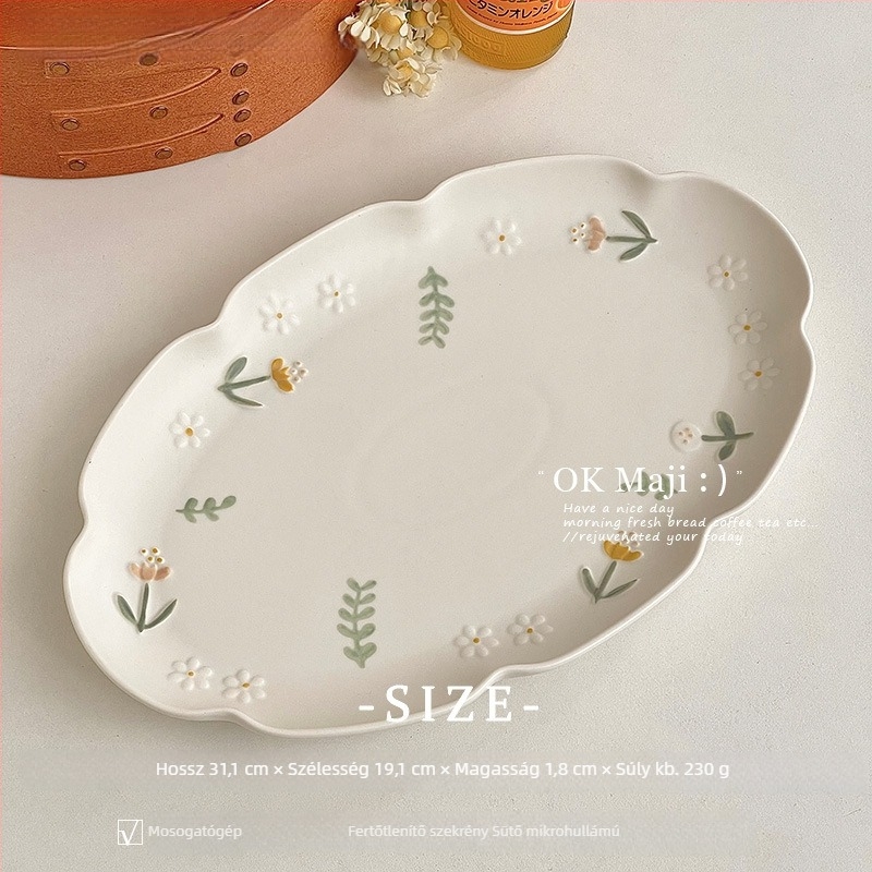 Little Daisy kerámiatányér, virág alakú, 12 cm, háztartási használatra, egyszerű stílus