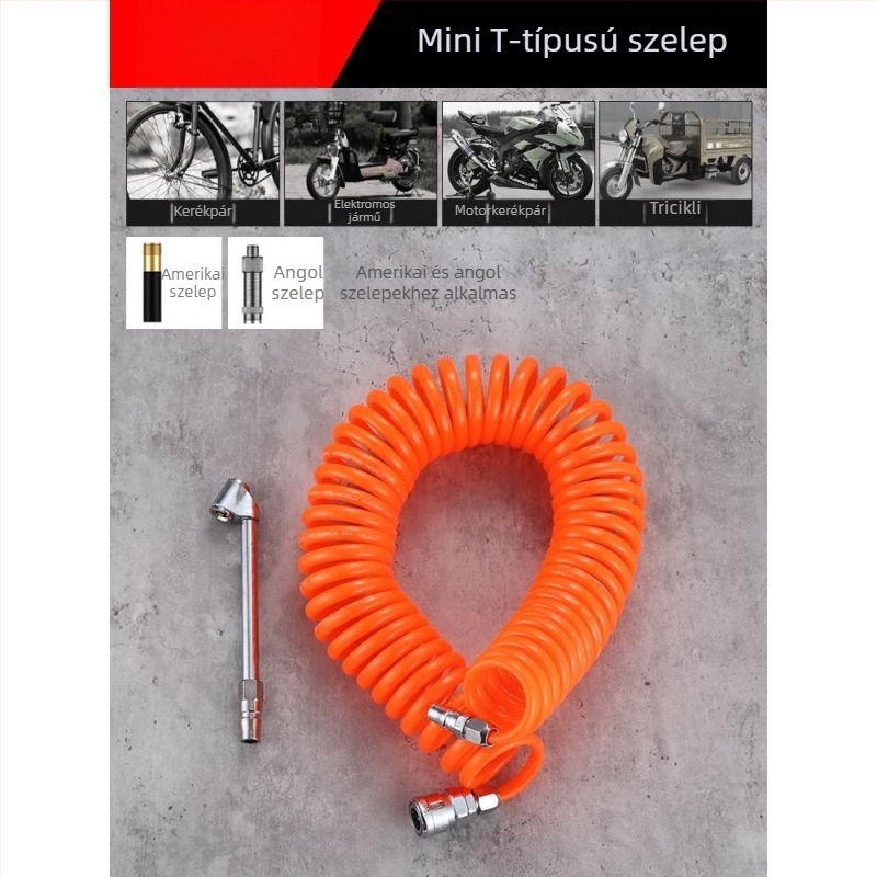 Légpumpa felfúvófej autókhoz, motorkerékpárokhoz és elektromos járművekhez