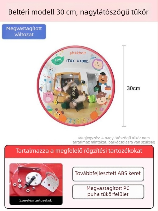 DIY Graffiti-vel festett széles látószögű tükör fényképezéshez, dekoratív konvex tükör
