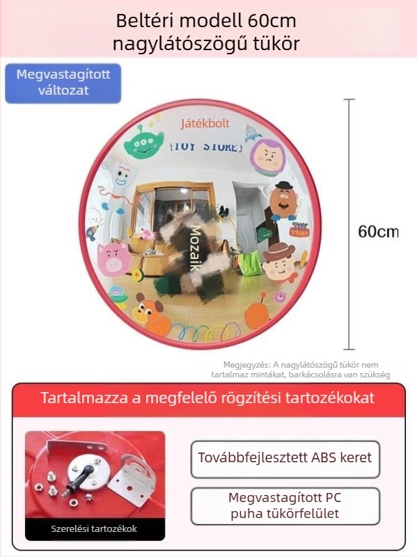 DIY Graffiti-vel festett széles látószögű tükör fényképezéshez, dekoratív konvex tükör