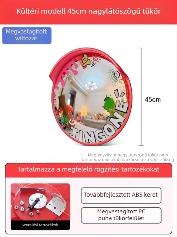 DIY Graffiti-vel festett széles látószögű tükör fényképezéshez, dekoratív konvex tükör
