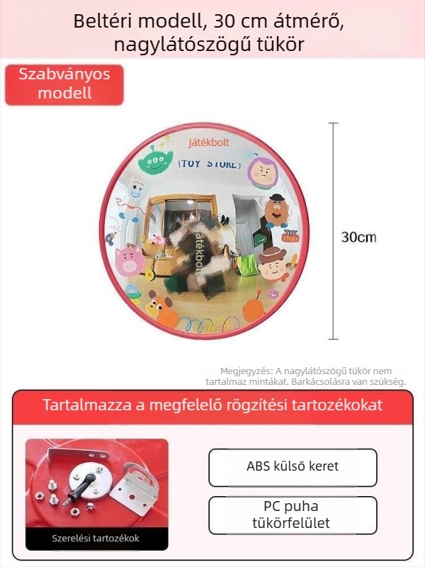 DIY Graffiti-vel festett széles látószögű tükör fényképezéshez, dekoratív konvex tükör