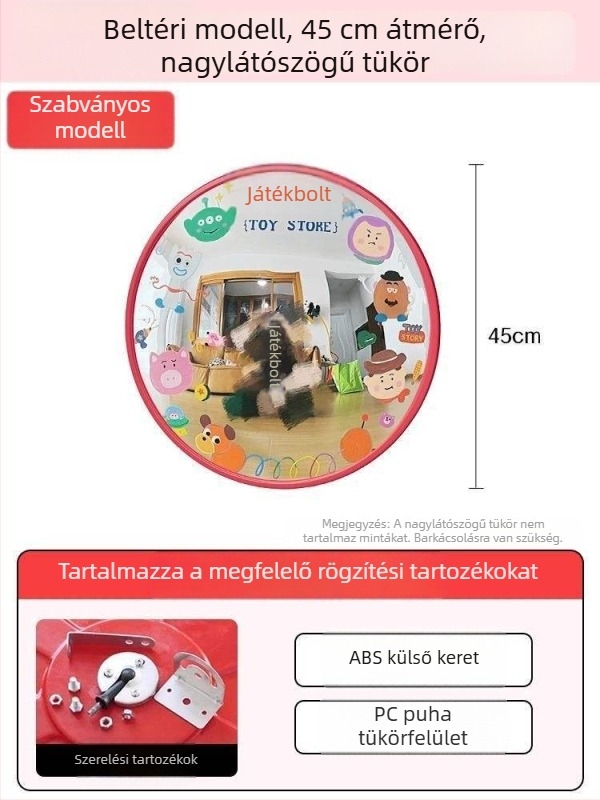 DIY Graffiti-vel festett széles látószögű tükör fényképezéshez, dekoratív konvex tükör
