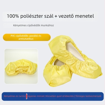 Antisztatikus cipővédők, porálló és újrafelhasználható, munkacipőkhöz, csíkos