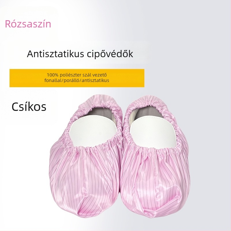 Antisztatikus cipővédők, porálló és újrafelhasználható, munkacipőkhöz, csíkos