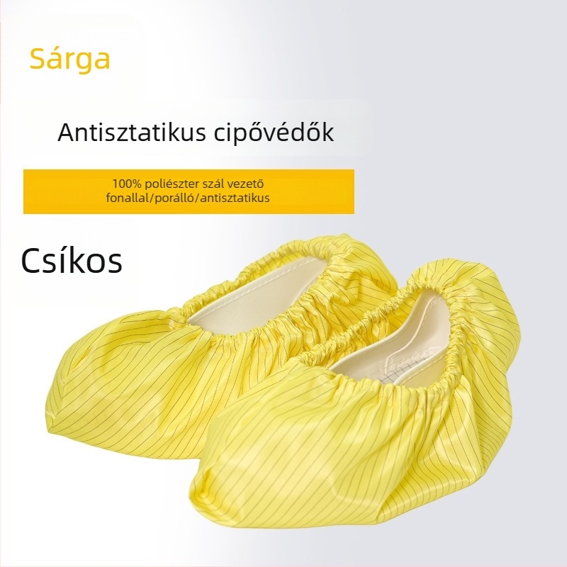 Antisztatikus cipővédők, porálló és újrafelhasználható, munkacipőkhöz, csíkos