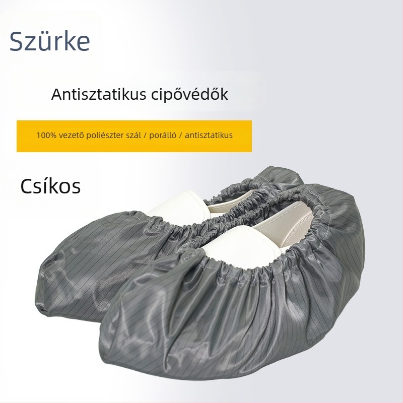 Antisztatikus cipővédők, porálló és újrafelhasználható, munkacipőkhöz, csíkos