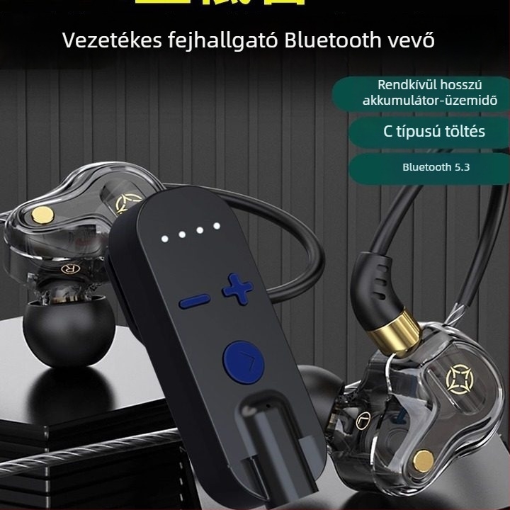 Csiptetős Bluetooth fülhallgató-vevő csontvezetéses technológiával, kiváló hangzás, zajcsökkentés, HD hívások és zenehallgatás