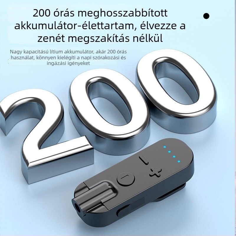 Csiptetős Bluetooth fülhallgató-vevő csontvezetéses technológiával, kiváló hangzás, zajcsökkentés, HD hívások és zenehallgatás