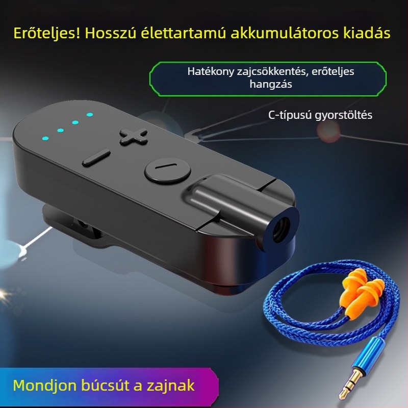 Csiptetős Bluetooth fülhallgató-vevő csontvezetéses technológiával, kiváló hangzás, zajcsökkentés, HD hívások és zenehallgatás