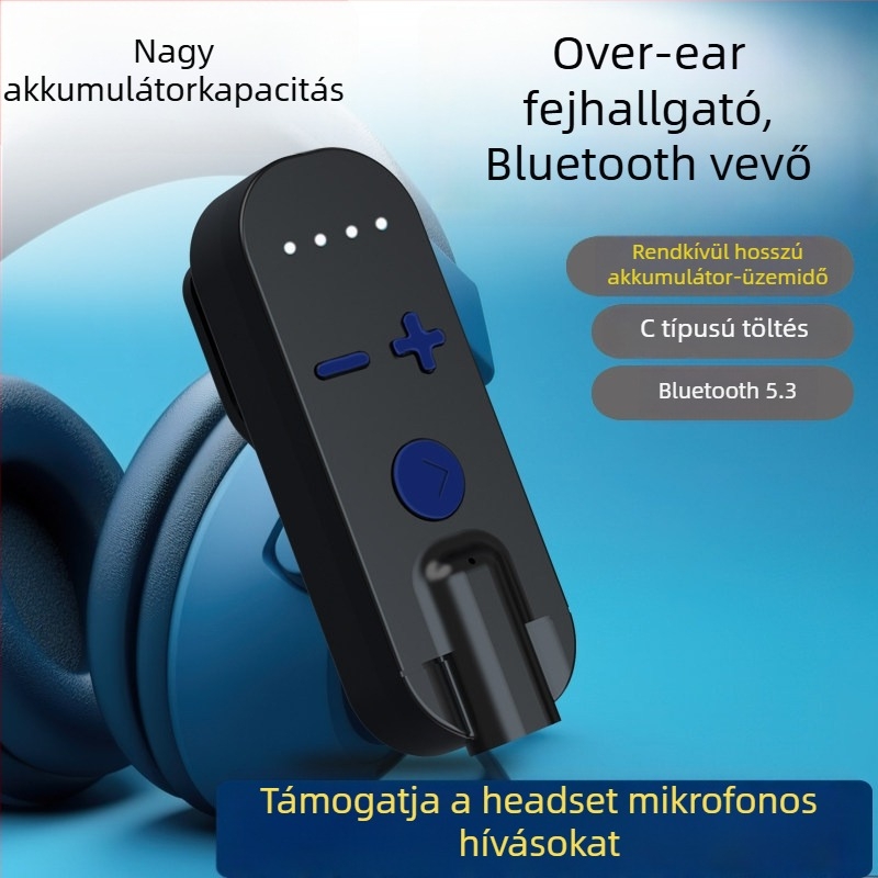 Csiptetős Bluetooth fülhallgató-vevő csontvezetéses technológiával, kiváló hangzás, zajcsökkentés, HD hívások és zenehallgatás