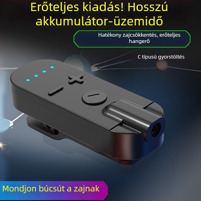 Csiptetős Bluetooth fülhallgató-vevő csontvezetéses technológiával, kiváló hangzás, zajcsökkentés, HD hívások és zenehallgatás