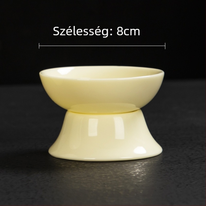 Gongfu teáskészlet fehér porcelánból, kerámia perforált filterrel