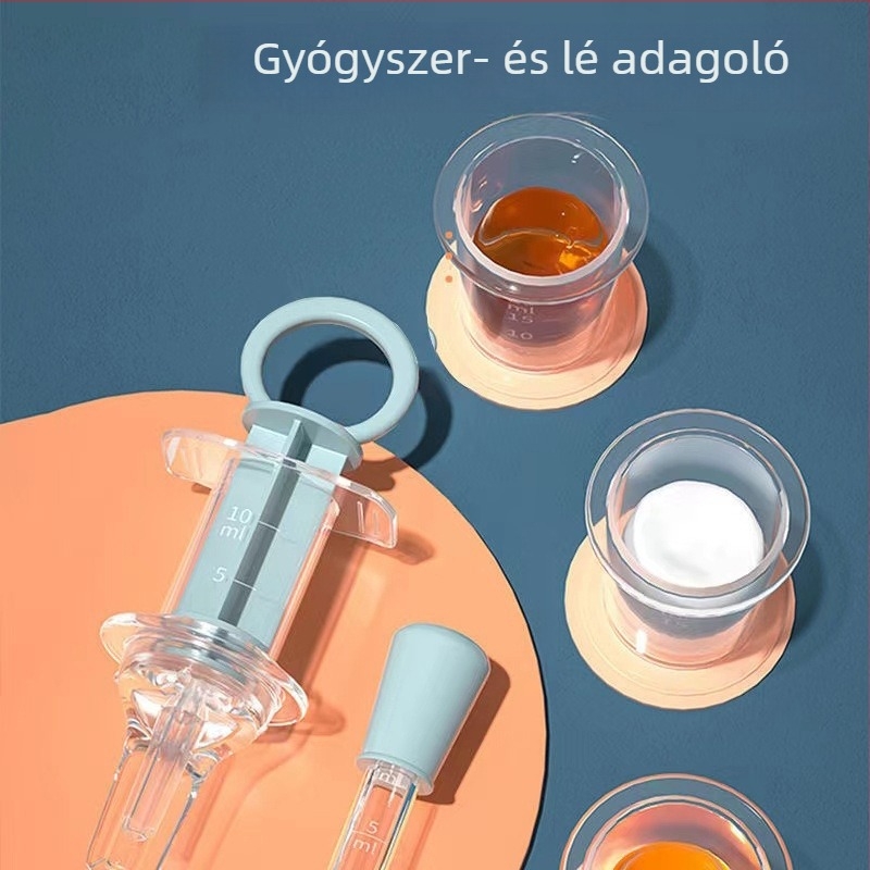 Gyermekeknek szóló gyógyszeradagoló cseppentő-stílusú cső a víz és a gyógyszerek beadásához
