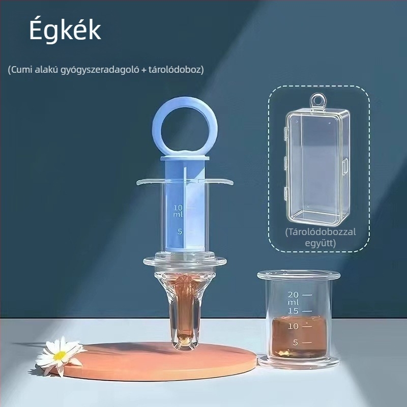 Gyermekeknek szóló gyógyszeradagoló cseppentő-stílusú cső a víz és a gyógyszerek beadásához