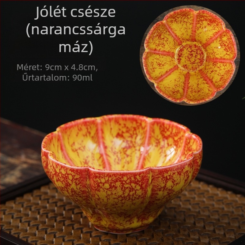 Jianzhan teáscsésze Tianmu mázzal, öt elemű porcelán teáscsésze, egy darab