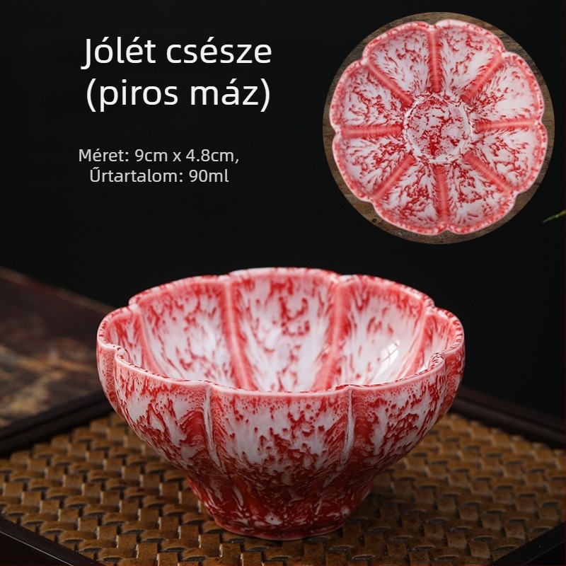 Jianzhan teáscsésze Tianmu mázzal, öt elemű porcelán teáscsésze, egy darab