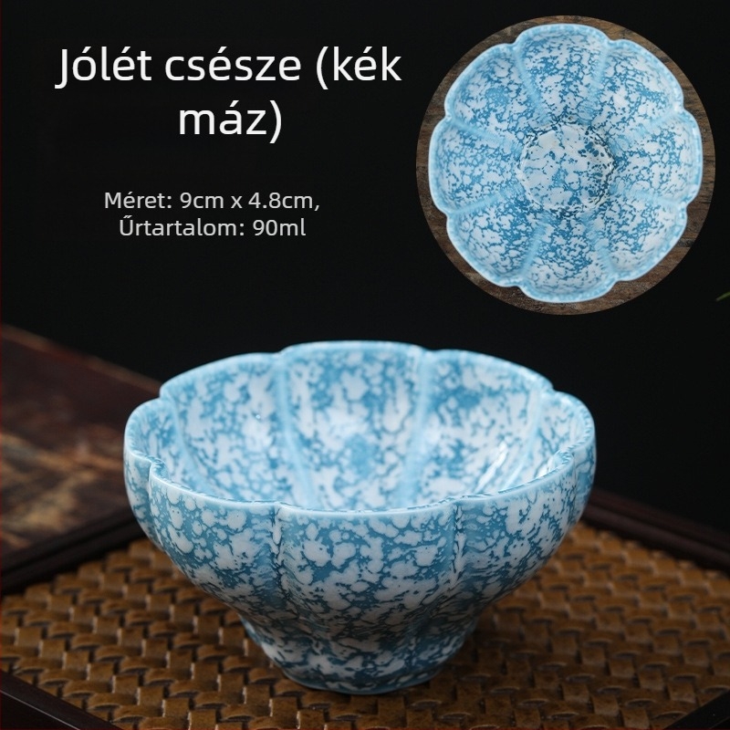 Jianzhan teáscsésze Tianmu mázzal, öt elemű porcelán teáscsésze, egy darab