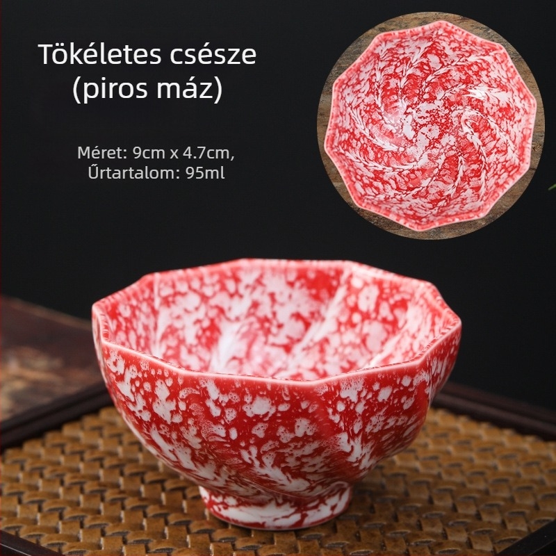 Jianzhan teáscsésze Tianmu mázzal, öt elemű porcelán teáscsésze, egy darab