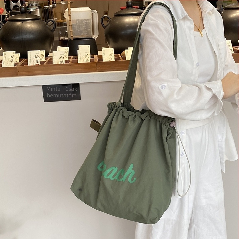 Nyári canvas női táska, casual, sokoldalú váll- és kézitáska, Koreai stílusú divat