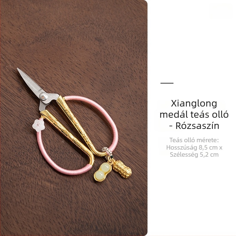 Tealevél olló, új kínai stílusú retro teás olló, kis olló a teaceremóniához, japán stílusú teás kiegészítők