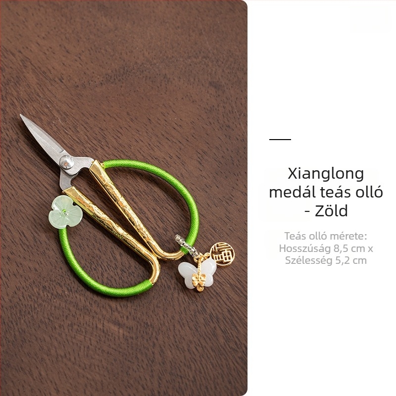 Tealevél olló, új kínai stílusú retro teás olló, kis olló a teaceremóniához, japán stílusú teás kiegészítők
