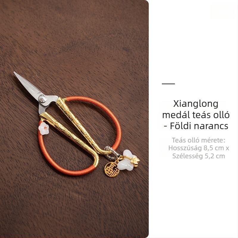 Tealevél olló, új kínai stílusú retro teás olló, kis olló a teaceremóniához, japán stílusú teás kiegészítők