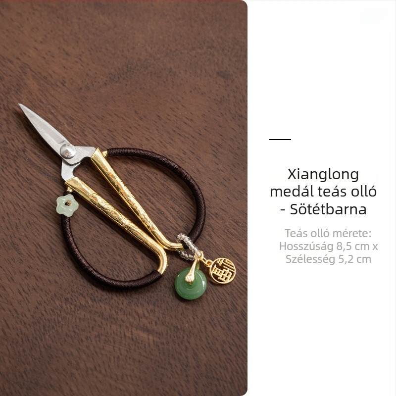 Tealevél olló, új kínai stílusú retro teás olló, kis olló a teaceremóniához, japán stílusú teás kiegészítők