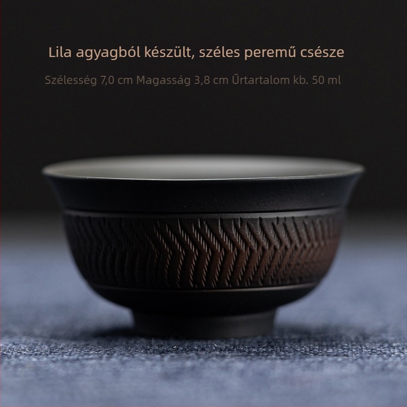 Jianzhan lila kerámiából készült teáscsésze – személyes, luxus Gongfu teához, uniszex, kis vintage darab