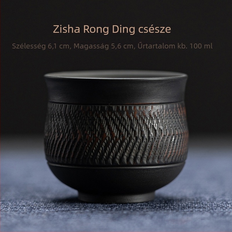 Jianzhan lila kerámiából készült teáscsésze – személyes, luxus Gongfu teához, uniszex, kis vintage darab