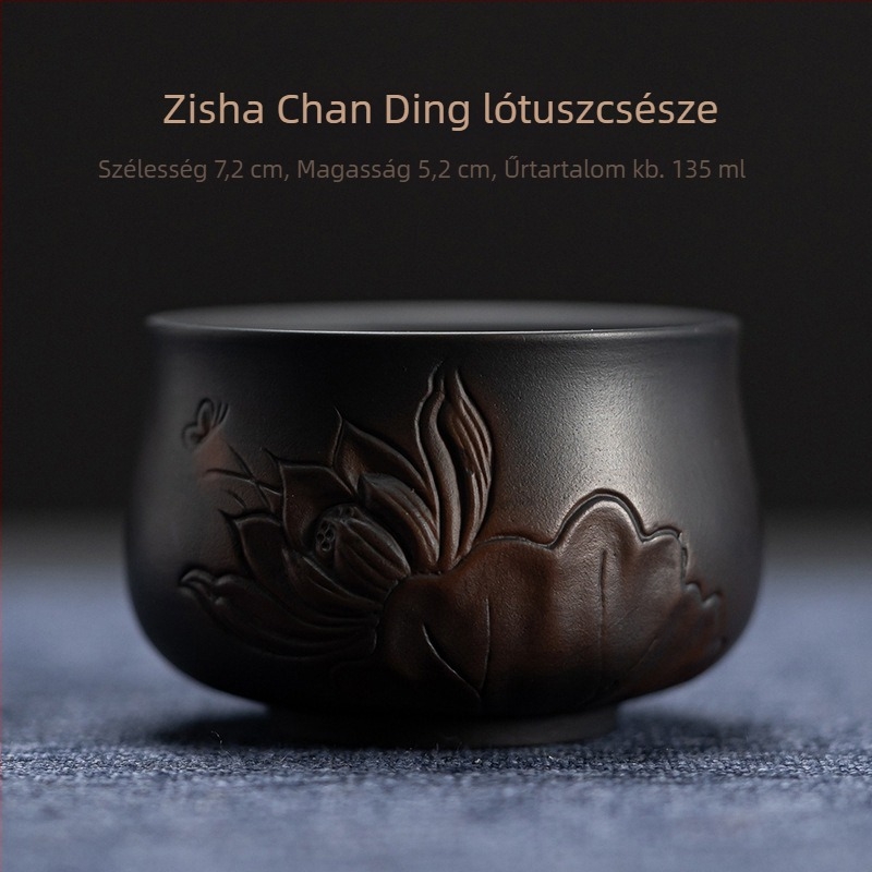 Jianzhan lila kerámiából készült teáscsésze – személyes, luxus Gongfu teához, uniszex, kis vintage darab