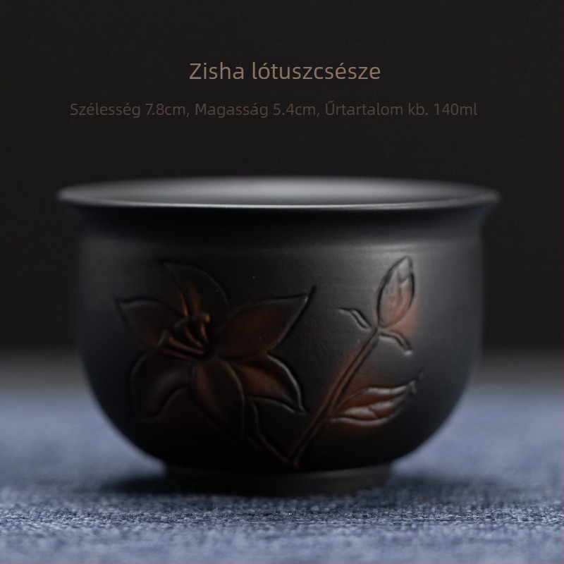 Jianzhan lila kerámiából készült teáscsésze – személyes, luxus Gongfu teához, uniszex, kis vintage darab