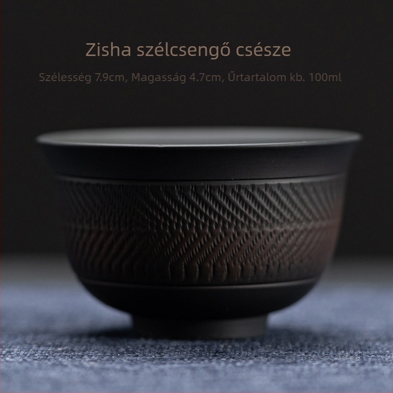 Jianzhan lila kerámiából készült teáscsésze – személyes, luxus Gongfu teához, uniszex, kis vintage darab