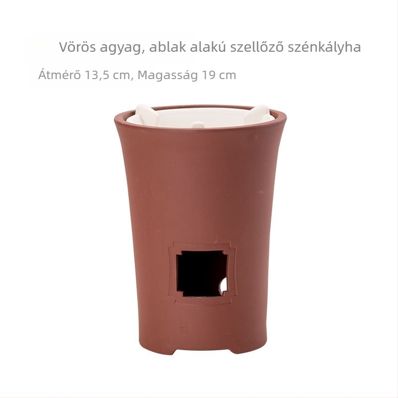 Kínai kézzel készített fehér agyag teafőző, kerámia, klasszikus stílus, kétfunkciós