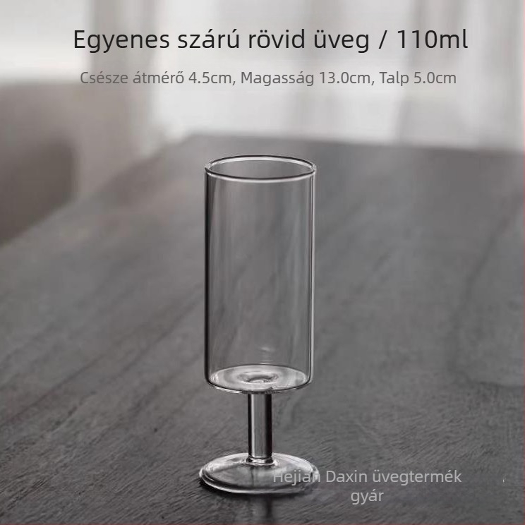 Song-dinasztia ihletésű üveg teáskészlet, hőálló boroszilikát üvegből