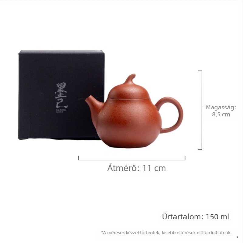Mo Ji lila agyag teáskanna narancshéj felülettel, Gongfu teáskészlet, hagyományos forma, golyólyuk szűrő, otthoni használatra