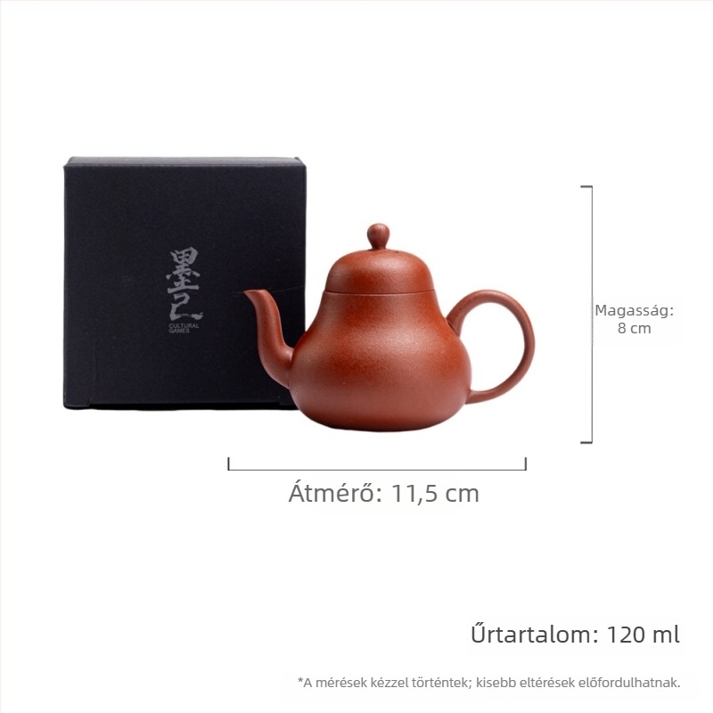 Mo Ji lila agyag teáskanna narancshéj felülettel, Gongfu teáskészlet, hagyományos forma, golyólyuk szűrő, otthoni használatra