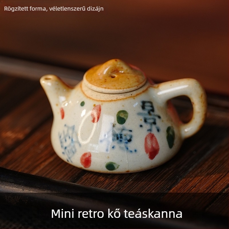 Mahjonghoz való kis teáskanna, Tea Pet, füstölő tartó, Jingdezhen kerámia, dekoratív darab a kung-fu tea ceremóniához