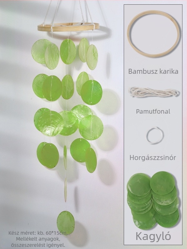 Kagylókból készült DIY készlet szélcsengőhöz – gyerekeknek, kreatív kézműves dekoráció a hálószobába