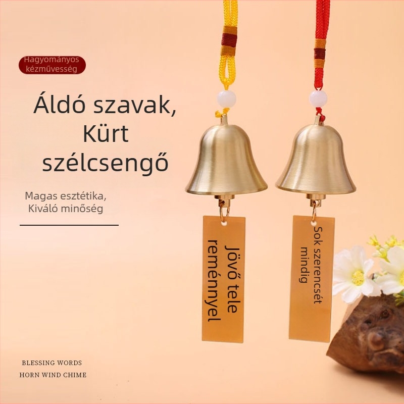 Akril áldás lógó harang autóhoz — hordozható dekoratív medál