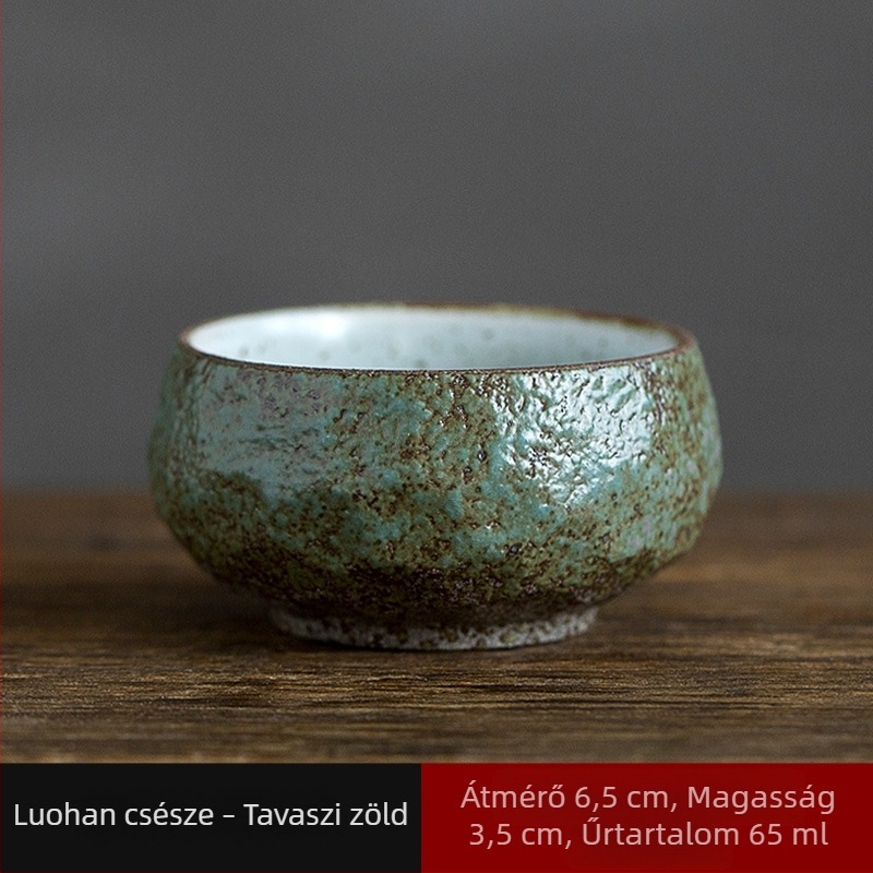 C12 agyag-kerámia teáscsésze, vintage stílusú, degustációs teáscsésze, japán stílusú otthoni használatra, egy darab