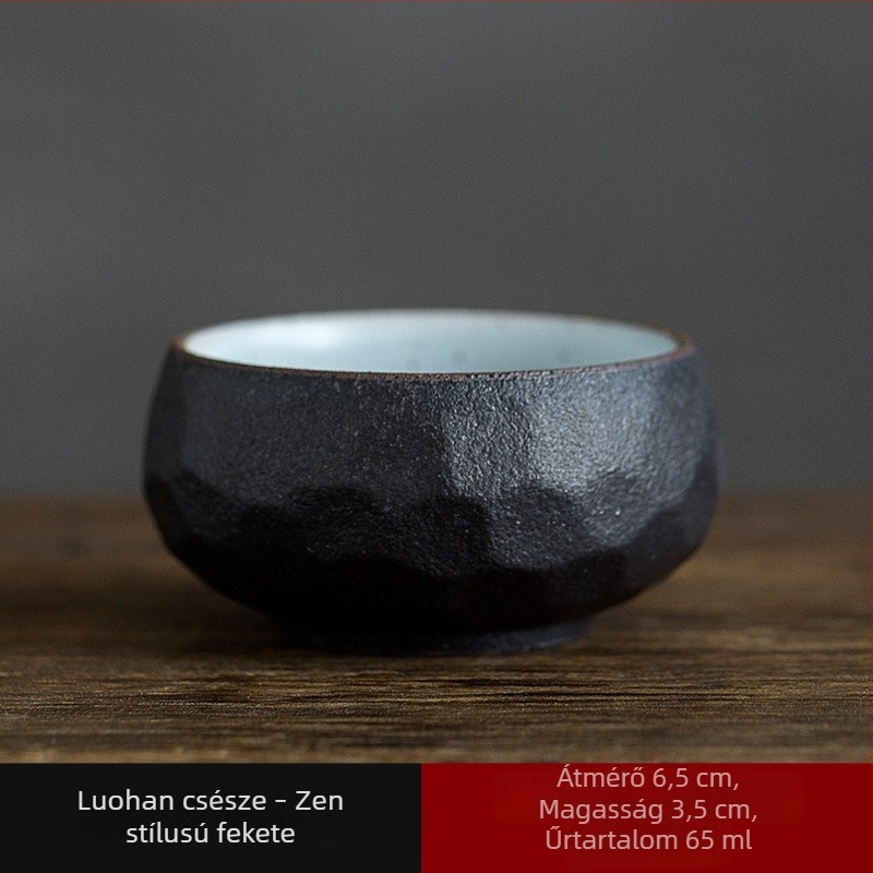 C12 agyag-kerámia teáscsésze, vintage stílusú, degustációs teáscsésze, japán stílusú otthoni használatra, egy darab