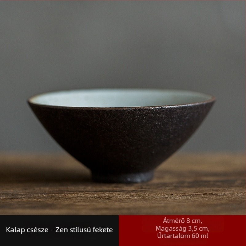 C12 agyag-kerámia teáscsésze, vintage stílusú, degustációs teáscsésze, japán stílusú otthoni használatra, egy darab