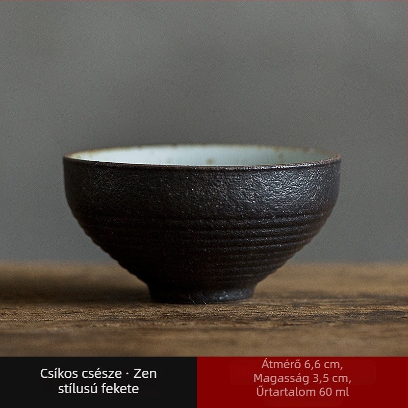C12 agyag-kerámia teáscsésze, vintage stílusú, degustációs teáscsésze, japán stílusú otthoni használatra, egy darab